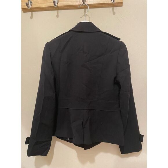 Flawed Calvin Klein black blazer button jacket size 8 petite - Picture 2 of 15